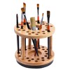 JackCubeDesign 360 Rotating Bamboo Watercolor Paint Brush Holder Water Coloring