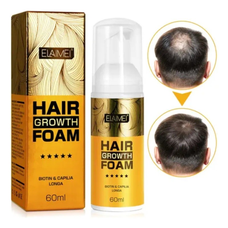 Espuma Con Biotina Crecimiento Barba Cuero Cabelludo Kit 2pz