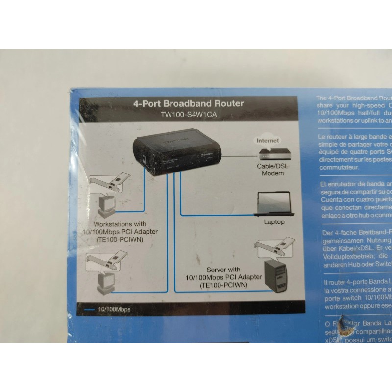 TRENDnet New TRENDnet TW100-S4W1CA 4-Port Broadband Router