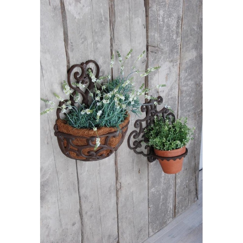 Esschert Design USA BPH51 Half Round Cast Iron Wall Planter
