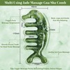 Scalp Massage Comb, Natural Gua Sha Jade Stone Massage Tool