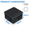 IP55 Waterproof Junction Box, ABS Plastic Outdoor Electrical Project Box