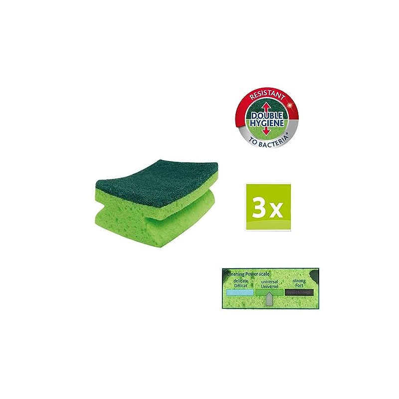 Vileda Ultra Fresh High Foam Sponge Antibacterial Deep Cleansing 3