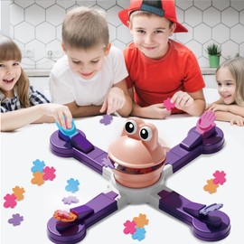 BABELONG Frog Board Game Toy playset,Frog Eat Bee Competitive Game,Party Family Outdoor Board Games for 1 to 4 Players, Play Solo-Multiplayer-Teams,15 Minute Playing Time
