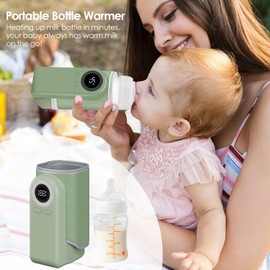 Cozytots Portable Bottle Warmer for Travel Wireless Portable Baby Milk Warmer On The Go Rechargeable USB Battery-Powered Milk Bottle Heating Bag in Car Heaters Thermostat Bag