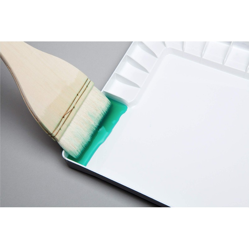 Mijello Studio Watercolor Palette, 55 Paint Wells, Blue, Foam Dauber