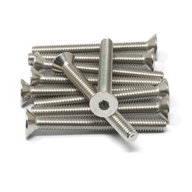 iexcell 10 Pcs 5/16-18 x 3" Stainless Steel 304 Hex Socket Flat Head Cap Screws Bolts Kit
