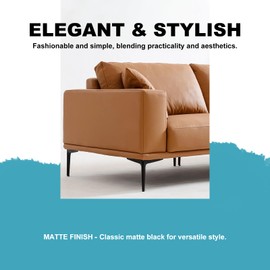 SunVFaFa 6 Inch Furniture Legs Heavy Duty, Replacement Cabinet Legs for Furniture Set of 4, Matte Black Metal Legs for Cube Storage, Modern DIY Short Dresser Feet for Couch Futon Nightstand Ottoman