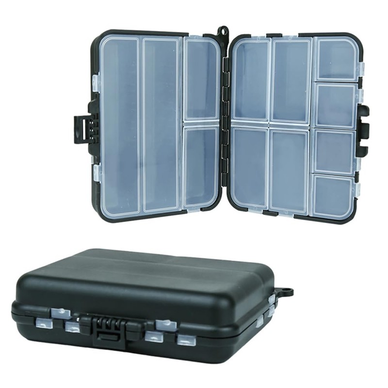 Small, Compact Fishing Tackle Box: Hooks, Lures, Baits Storage Container,
