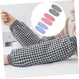 HONMEET 3Pairs Cleaning Oversleeves Anti-dust and Oilproof Arm Sleeves Protector for Washing Gardening and Food Processing Gingham Pattern Arm Sleeve Covers for Men and Women