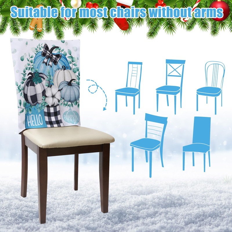Windkream 6 Pcs Fall Chair Covers Set Autumn Chair Back