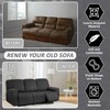 ULTICOR Squared Jacquard Design 8-Pieces Recliner Sofa Covers Stretch Reclining
