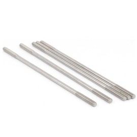 TOP-VIGOR 5Pcs Double End Threaded Stud Screw Bolt, M5x150mm 304 Stainless Steel Rod Bolts Thread Reducer Adapter, Adjustable Push Rod Stud for Furniture Hardware Machinery Maintenance and Fixes