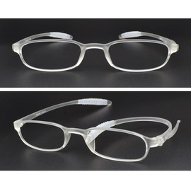 Mcoorn Lesebrille Flexibel Leicht für Damen Herren, Blaulichtfilter mit Weiche Bügel, Transparent Stabil Klein, Dioptrien +2,5