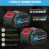 4-in-1 Cordless Electric Weed Wacker, 2 Pack 21V 3.0Ah Batteries