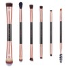 Docolor Eyeshadow Brush Set, 6 Pieces, Double-Sided Eye Make-Up Brush,