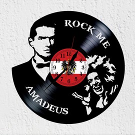 Vinyl Record Clock Viny Woody Johann Hans Hölzel Sänger Composer Vinyl Disco Clock Music New Wave Synth Pop Hip Hop Wall Decor Large Clock 12"