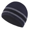 CHUANGLI Mens Winter Beanie Hat Striped Warm Knit Plain Ski