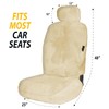 ZONETECH Sheepskin Seat Covers Fuzzy Car Seat Covers Tan Australian