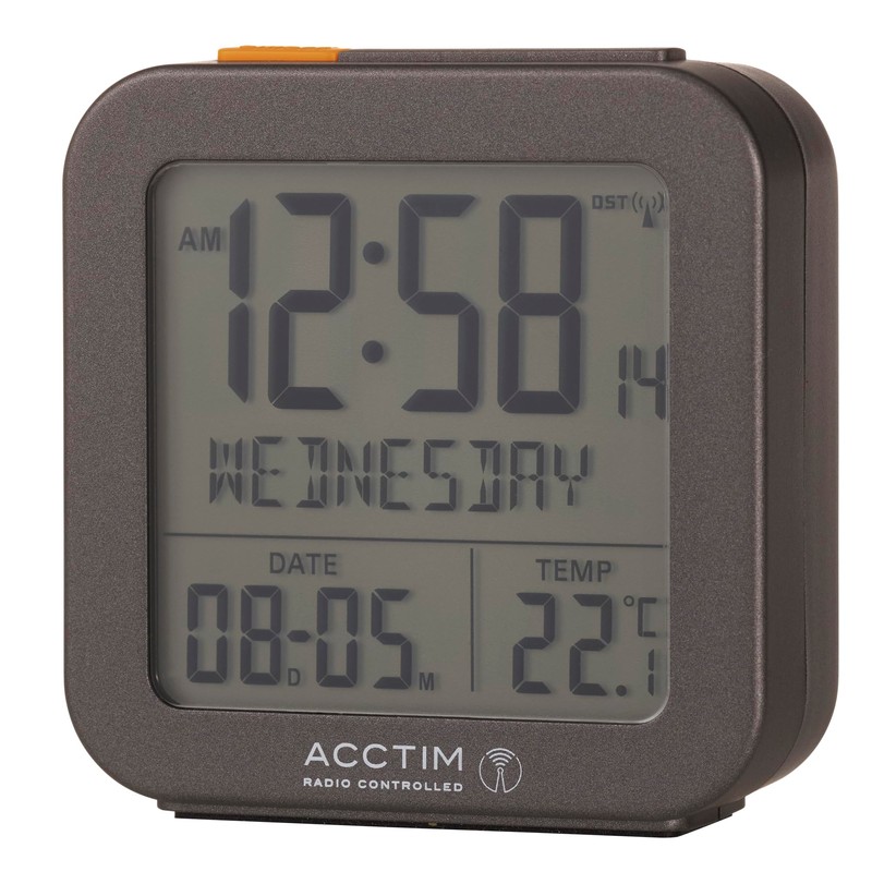 Acctim Invicta Digital Alarm Clock Radio Controlled Crescendo Alarm Date
