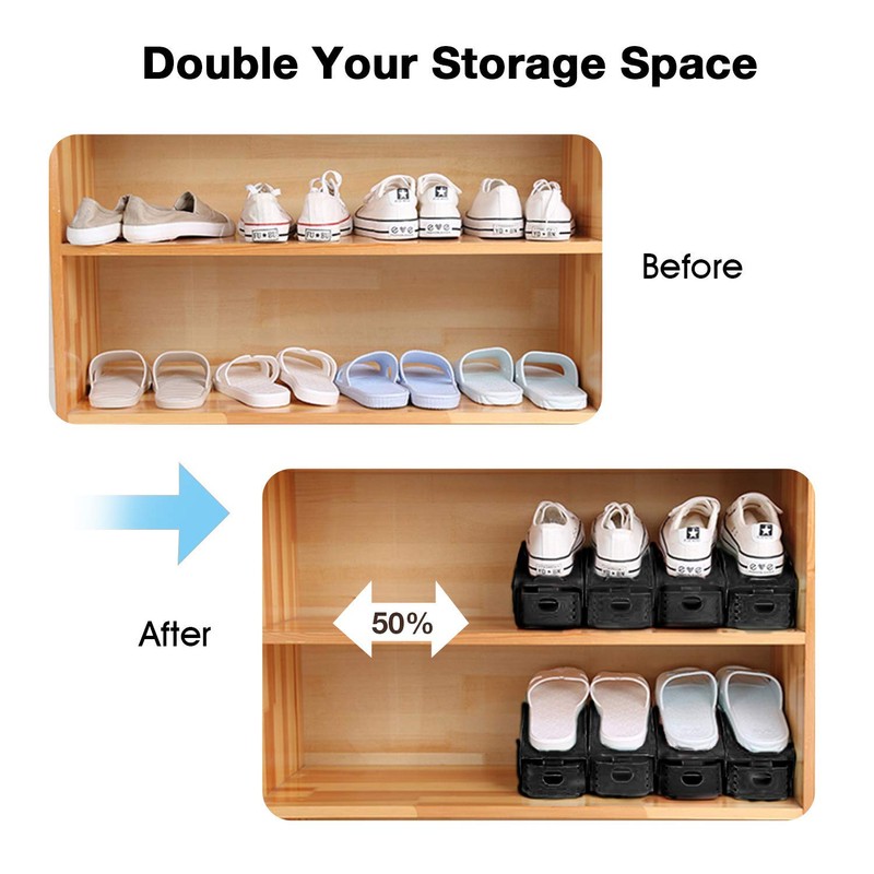 Neprock Shoe Rack Shoe Organizer Space-Saving Storage Shoe Organizer for