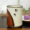 Large Tea Cup Kutaniyaki Yunomi Daruma Tea Bowl Pottery Brand