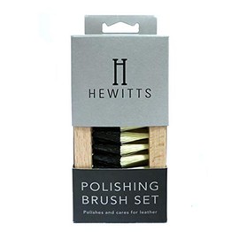 HEWITTS Unisex's Polishing Brush Set Shoe, Black/Neutral, 135mm x 40mm