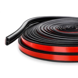 Car Door Rubber Seal, B-Shaped Car Door Edge Protection, Car Door Rubber Seal Strip, for Car Door Edge, Front Door/Columns (A and B) / Rear Door, Window Seal, Black, 5.5 m