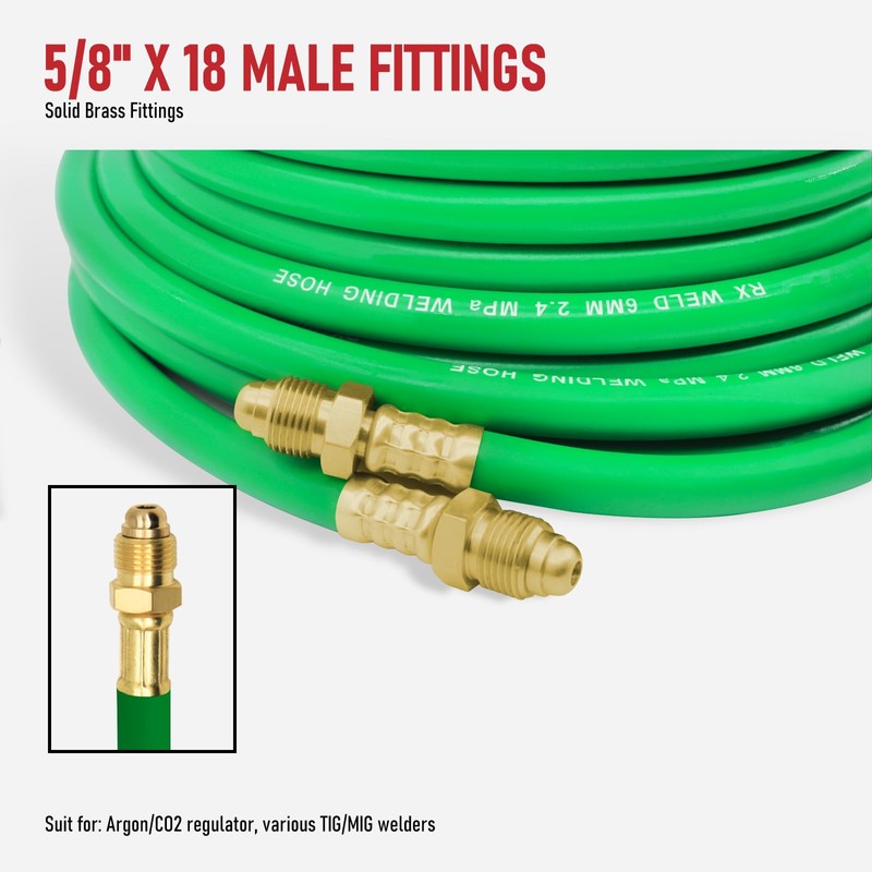 RX WELD Inert Gas Welding Hose 50FT - Argon Flow