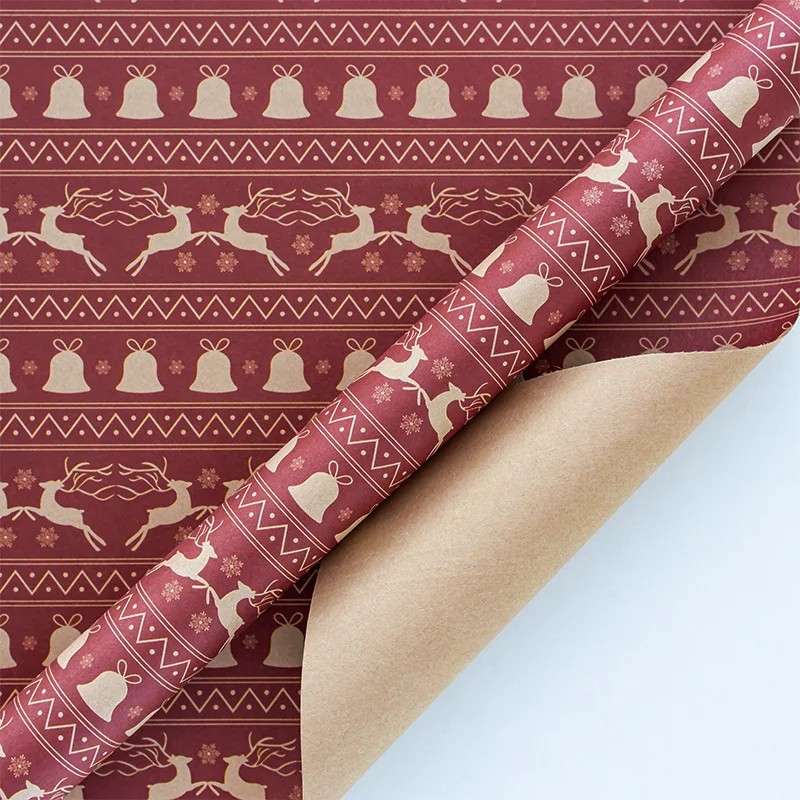 Vintage Kraft Gift Wrapping Paper for Birthdays and Holidays –