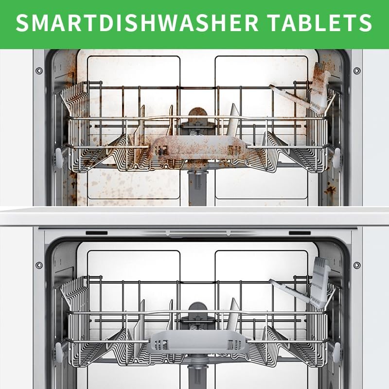 Dishwasher Cleaner and Deodorizer Tablets-24 Pack, Heavy Duty Deep Cleaning
