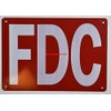 2 (Two) Pcs Fdc Sign (Aluminium, Reflective, Red,7X10)