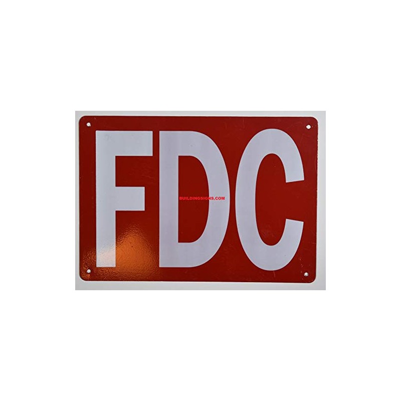 2 (Two) Pcs Fdc Sign (Aluminium, Reflective, Red,7X10)