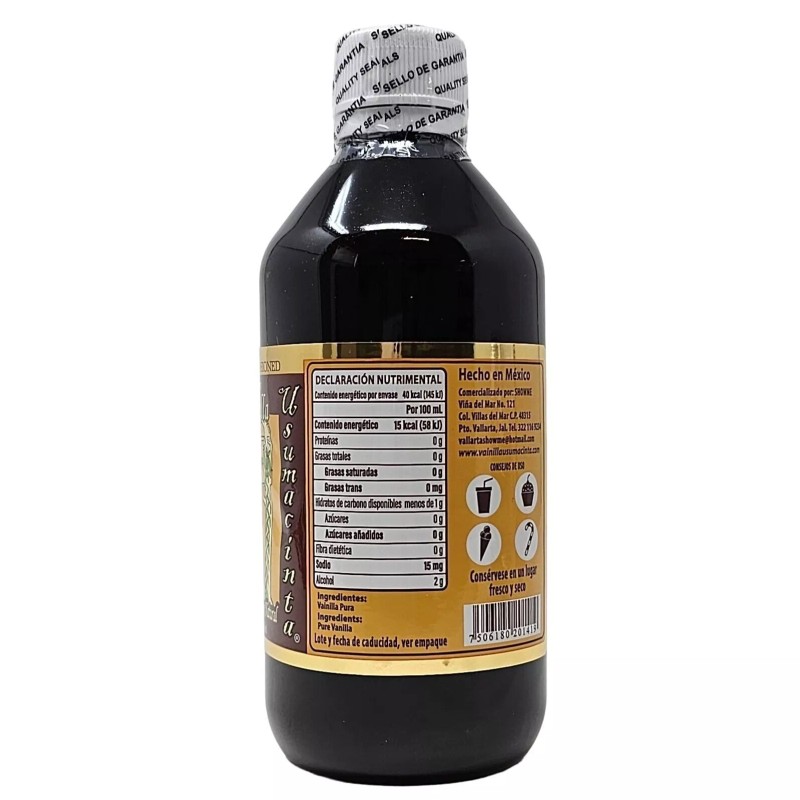 Usumacinta Pure Amber Mexican Vanilla, 8.4 Ounces, Made in Mexico
