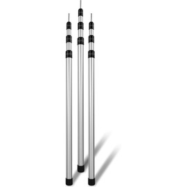 normani Outdoor Sports Aluminium Telescopic Tent Pole Support Pole Adjustable from 76-180 cm, 94-240 cm or 116-300 cm Colour Pack of 3 Size 116-300 cm