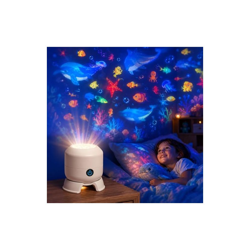 5d Holographic Night Light Projector，2026 New Dynamic Rotating LED Projector