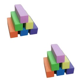 Healvian 24pcs Nail Buffer File Blocks Gentle Nail Shiner Polisher for Manicure Pedicure Soft Sponge Boards Each Yellow Orange Green