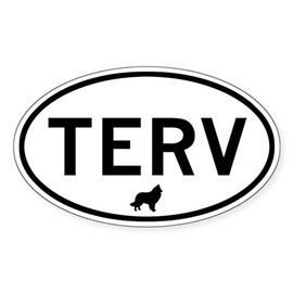 CafePress TERV (Belgian Tervuren) Oval Sticker Oval Car Bumper Sticker