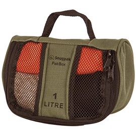 Snugpak Pakbox Travel Storage Bag with Mesh Cover and Carry Handle, 6 Liter, Olive