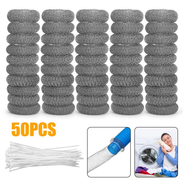 EEEKit 50Pcs Washing Machine Lint Drain Filter Screen Traps Snare