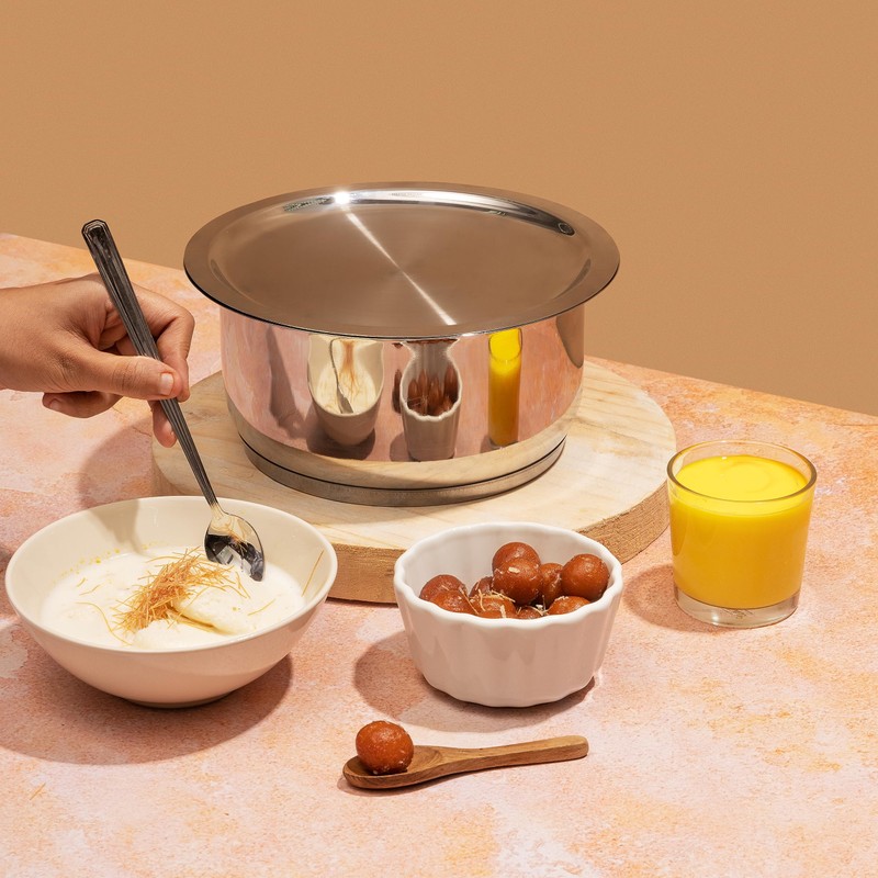 Vinod Stainless Steel 304 Grade Pot/Deep Pot/Saucepan with Lid -
