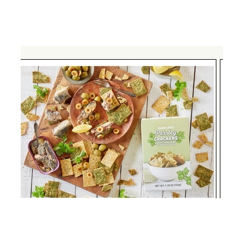 Trader Joe's 2 Packs Trader Joe's Parsley Crackers 5.28 oz