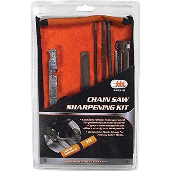 IIT 29510 Chain Saw Sharpening Kit Chainsaw File Tool Set Guide bar File with Instructions,