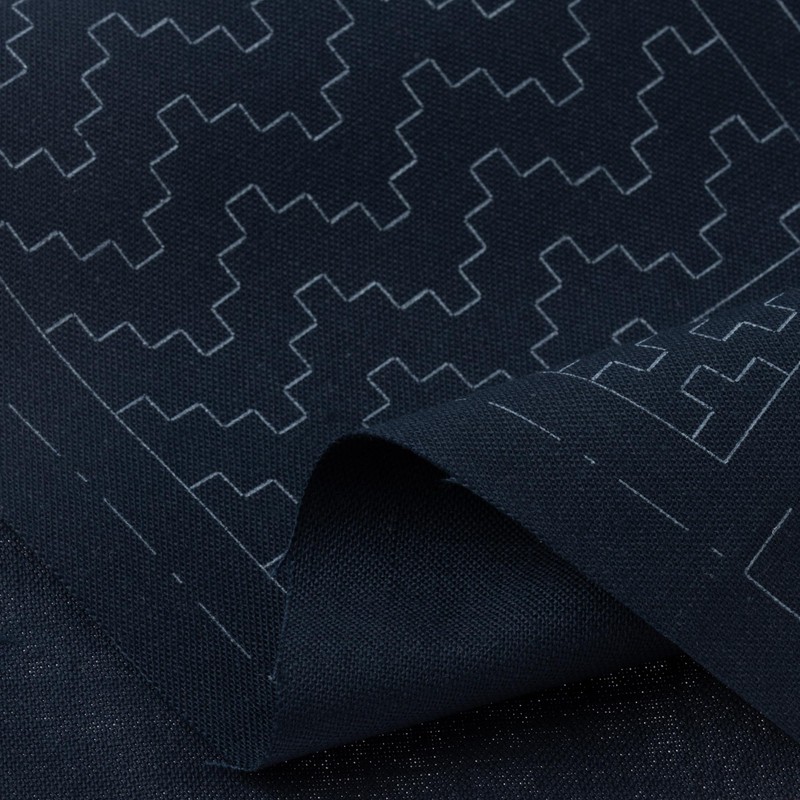 COSMO No. 98913 Sashiko Kit, Coaster Cloth, Sashimi, Navy Blue,
