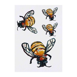 Azeeda 4 x 'Bumble Bee' Temporary Tattoos (TO00001090)