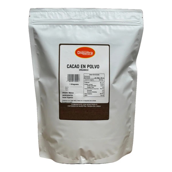 Cacao En Polvo Orgánico Sin Azúcar Ideal Keto 1 Kg