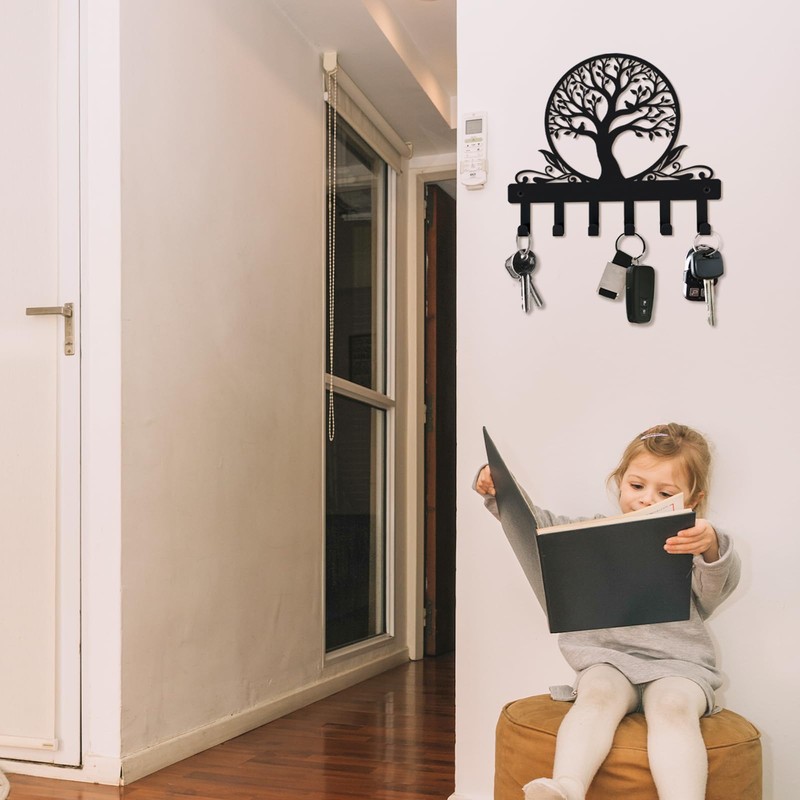 IASIRTGN Tree of Life Key Holder for Wall, Wall-Mounted Metal