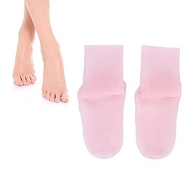 Calcetines de silicona para hombres, calcetines hidratantes, calcetines de silicona para absorción de impactos, alivio de presión para evitar grietas,