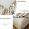 MooMee Bedding Sheet Set 100% Washed Cotton Linen Like Textured