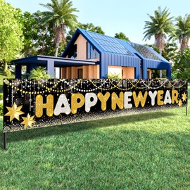 KatchOn, Happy New Year Banner 2024 - XtraLarge 120X20 Inch | Happy New Years Yard Banner, Nye Decorations 2024 | Nye Party Favors | Happy New Year Decorations 2024, New Years Eve Party Supplies 2024